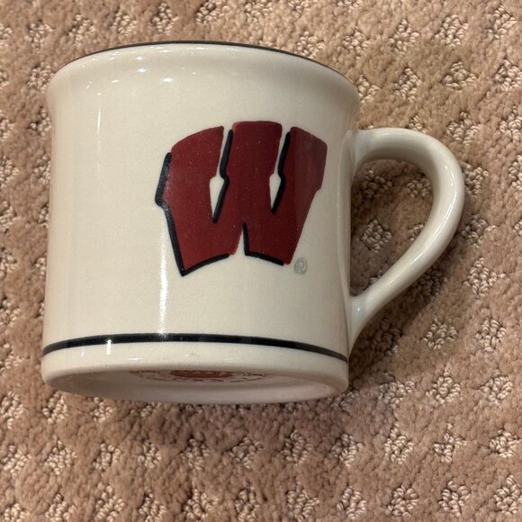 University of WISCONSIN BADGERS Madison W Logo Hardstone VTG Ceramic Mug Coffee - Picture 2 of 6